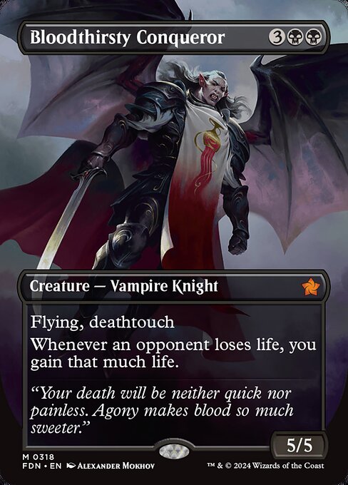 MTG Bloodthirsty Conqueror FDN 318 Borderless Foil