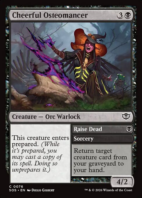 MTG Cheerful Osteomancer // Raise Dead SOS 076 Regular Foil