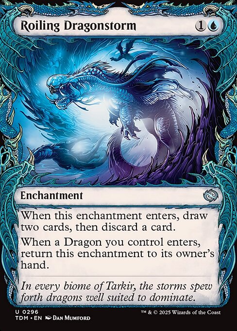 MTG Roiling Dragonstorm TDM 296 Showcase Draconic Frame Nonfoil