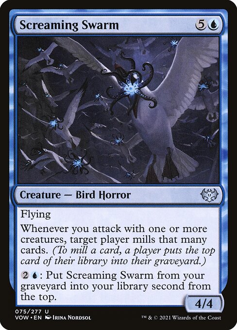 MTG Screaming Swarm VOW 075 Standard Foil front