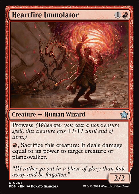 MTG Heartfire Immolator FDN 201 Regular Nonfoil