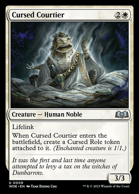 MTG Cursed Courtier WOE 009 Regular Nonfoil