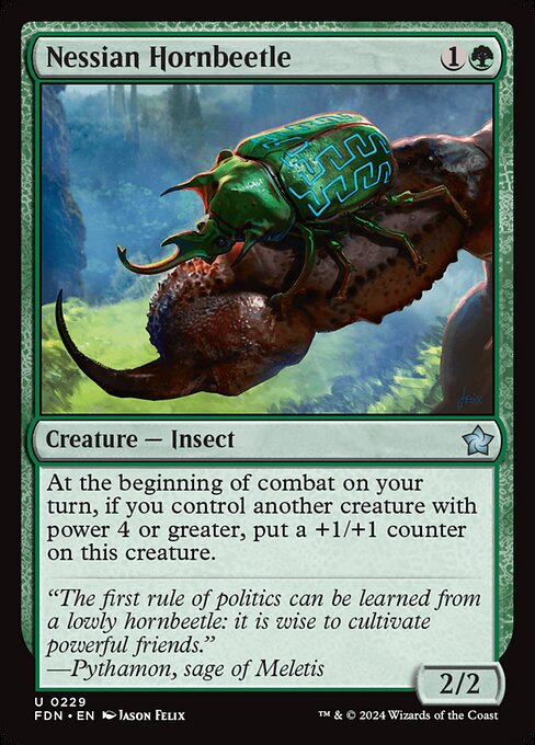 MTG Nessian Hornbeetle FDN 229 Regular Foil