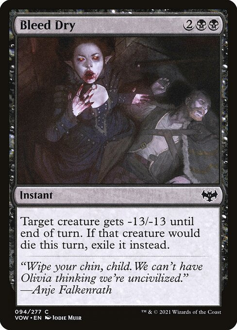 MTG Bleed Dry VOW 094 Standard Foil front