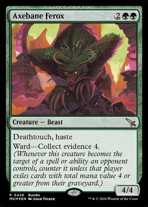 MTG Axebane Ferox MKM 428 Bundle Promo Foil