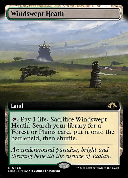 MTG Windswept Heath MH3 466 Extended Art Nonfoil