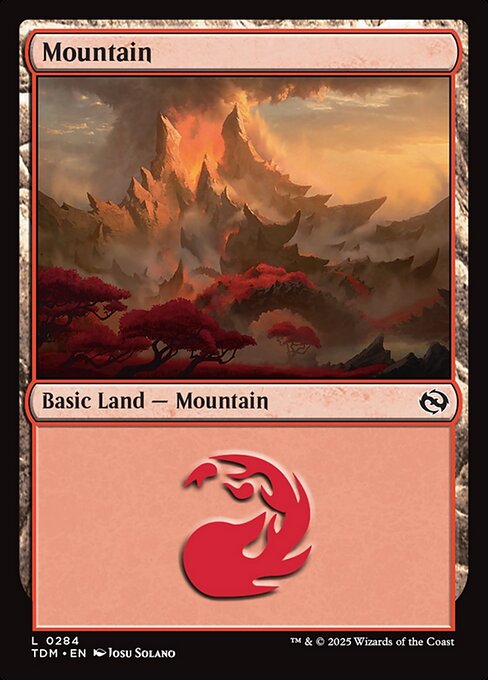 MTG Mountain TDM 284 Regular Nonfoil