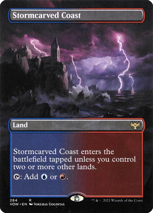MTG Stormcarved Coast VOW 284 Borderless Dual Land Nonfoil front