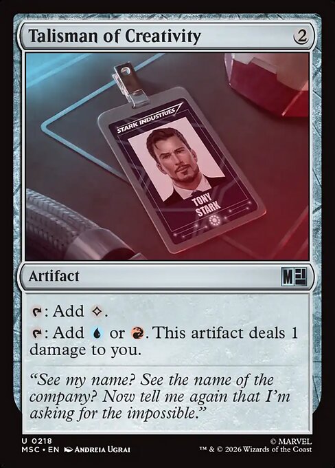 MTG Talisman of Creativity MSC 218 Regular Nonfoil