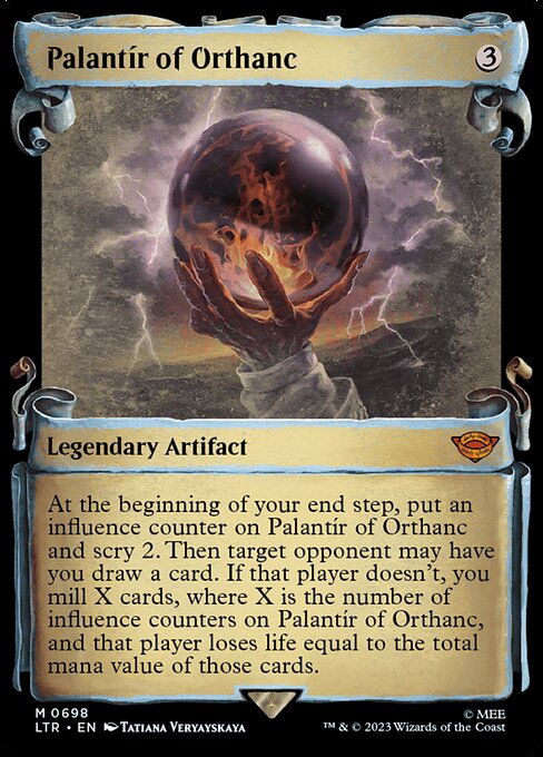 MTG Palantír of Orthanc LTR 698 Showcase Scrolls of Middle-earth Nonfoil