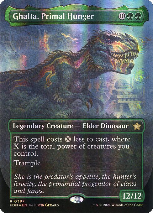 MTG Ghalta, Primal Hunger FDN 397 Borderless Mana Foil