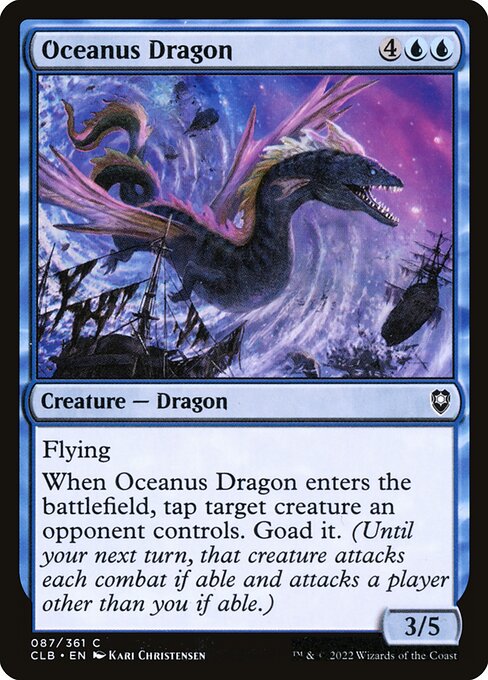 MTG Oceanus Dragon CLB 087 Regular Foil