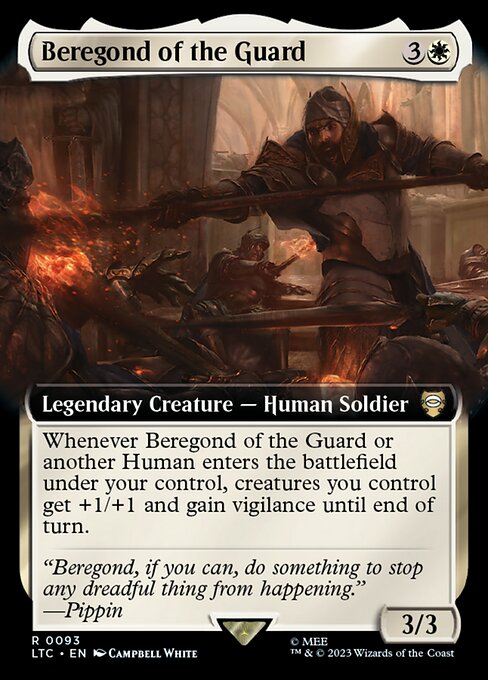 MTG Beregond of the Guard LTC 093 Extended Art Nonfoil