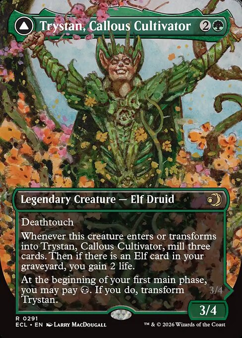 MTG Trystan, Callous Cultivator // Trystan, Penitent Culler ECL 291 Showcase Ring Nonfoil