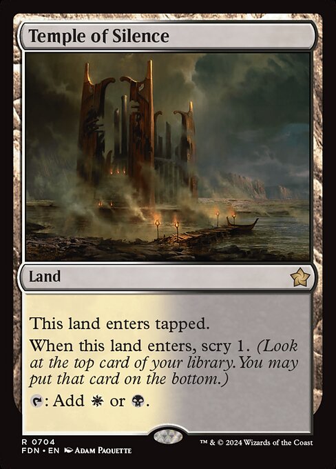 MTG Temple of Silence FDN 704 Starter Collection Nonfoil