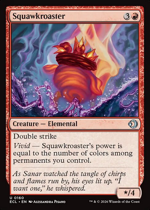 MTG Squawkroaster ECL 160 Regular Foil