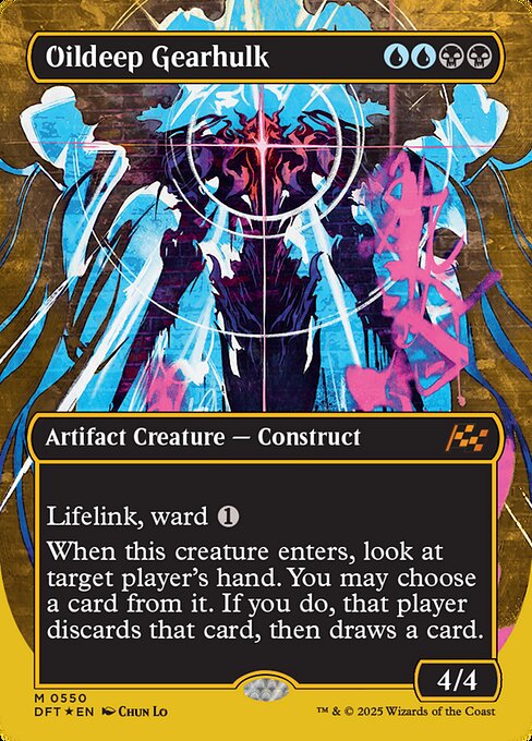MTG Oildeep Gearhulk DFT 550 Borderless Graffiti Giant First-Place Foil