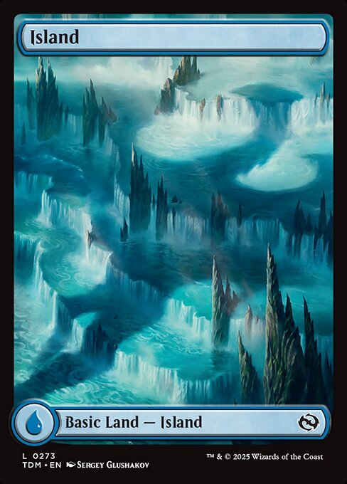 MTG Island TDM 273 Full Art Dragon's Presence Nonfoil
