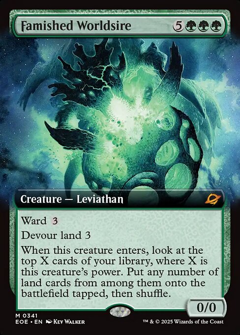 MTG Famished Worldsire EOE 341 Extended Art Nonfoil
