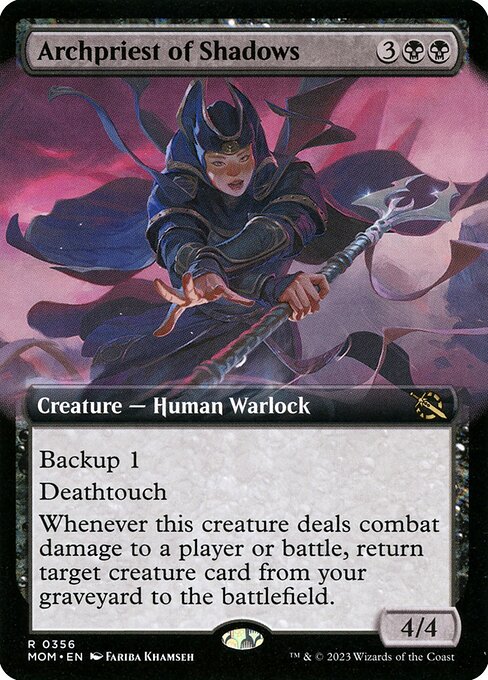 MTG Archpriest of Shadows MOM 356 Extended Art Foil