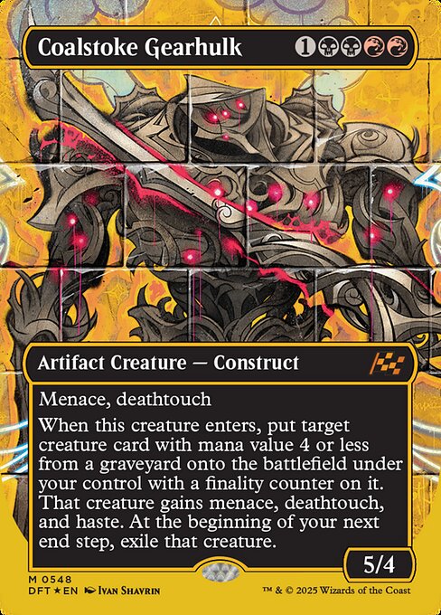 MTG Coalstoke Gearhulk DFT 548 Borderless Graffiti Giant First-Place Foil