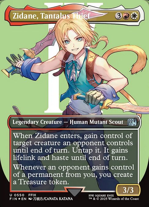 MTG Zidane, Tantalus Thief FIN 550 Borderless Character Surge Foil