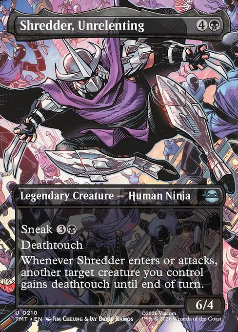 MTG Shredder, Unrelenting TMT 210 Borderless Scene Nonfoil