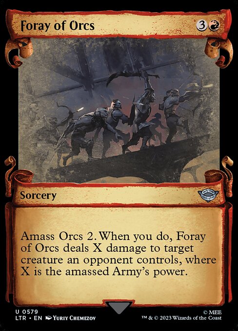 MTG Foray of Orcs LTR 579 Showcase Scrolls of Middle-earth Nonfoil