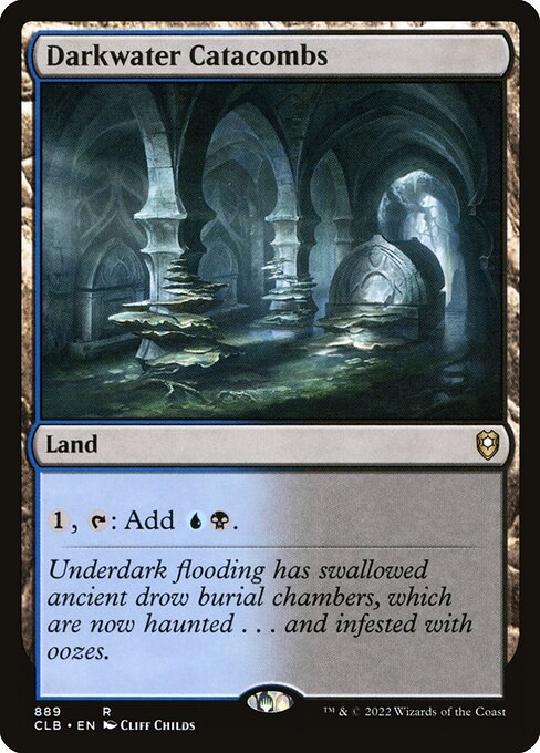 MTG Darkwater Catacombs CLB 889 Commander Deck Nonfoil