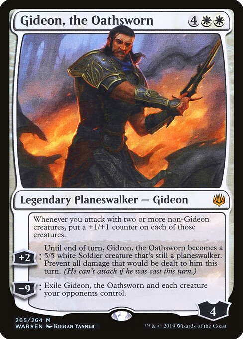 MTG Gideon, the Oathsworn WAR 265 Planeswalker Deck Foil front