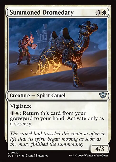 MTG Summoned Dromedary SOS 037 Regular Foil