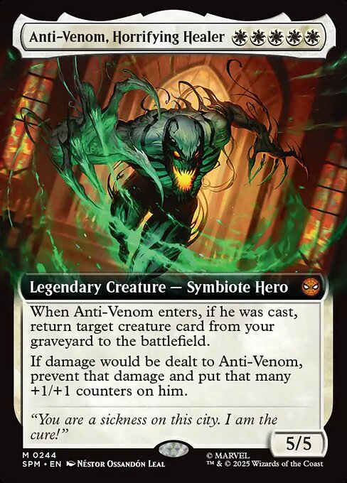 MTG Anti-Venom, Horrifying Healer SPM 244 Extended Art Nonfoil