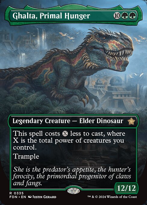 MTG Ghalta, Primal Hunger FDN 335 Borderless Foil