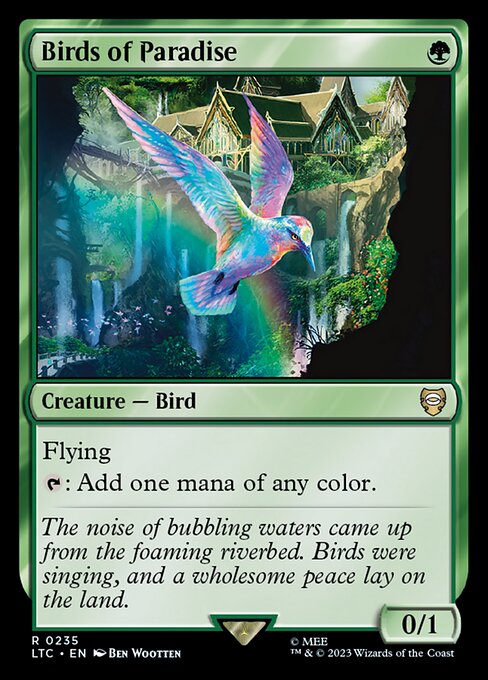 MTG Birds of Paradise LTC 235 Alternate Art Nonfoil