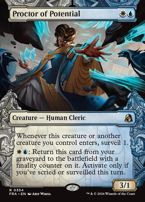 MTG Proctor of Potential FRA 354 Sculptor's Stronghold Foil front