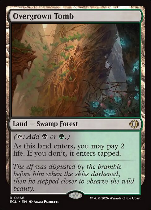 MTG Overgrown Tomb ECL 266 Regular Nonfoil