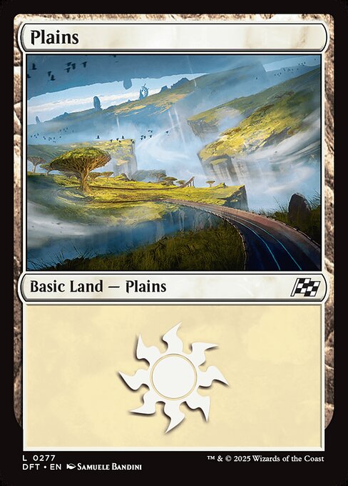 MTG Plains DFT 277 Regular Basic Land Foil