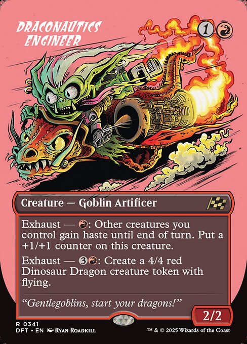 MTG Draconautics Engineer DFT 341 Borderless Rude Rider Foil