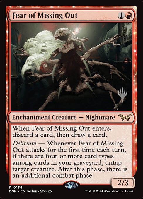 MTG Fear of Missing Out PDSK 136p Promo Pack Nonfoil