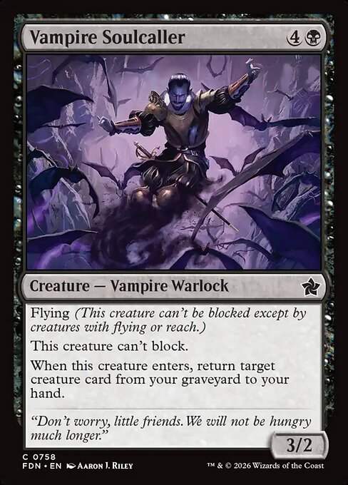 MTG Vampire Soulcaller FDN 758 Welcome Deck Nonfoil