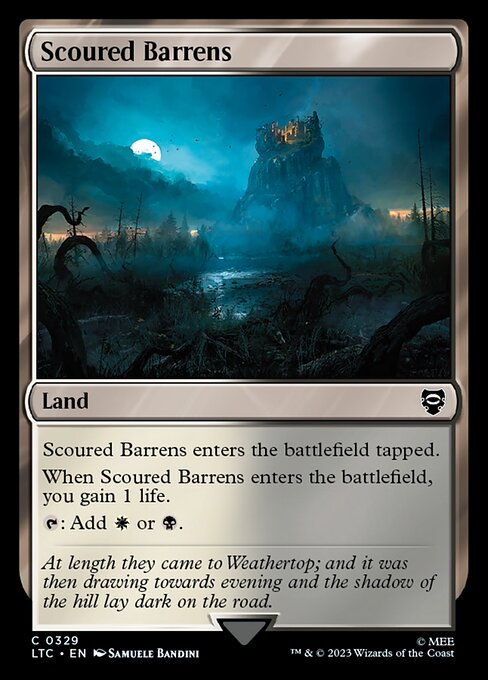 MTG Scoured Barrens LTC 329 Alternate Art Nonfoil