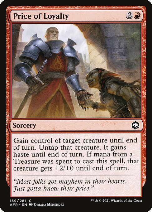 MTG Price of Loyalty AFR 159 Regular Foil