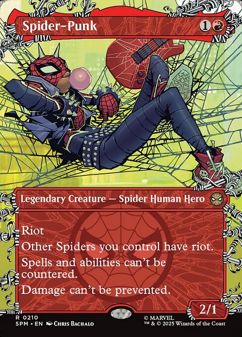 MTG Spider-Punk SPM 210 Borderless Web-Slinger Nonfoil