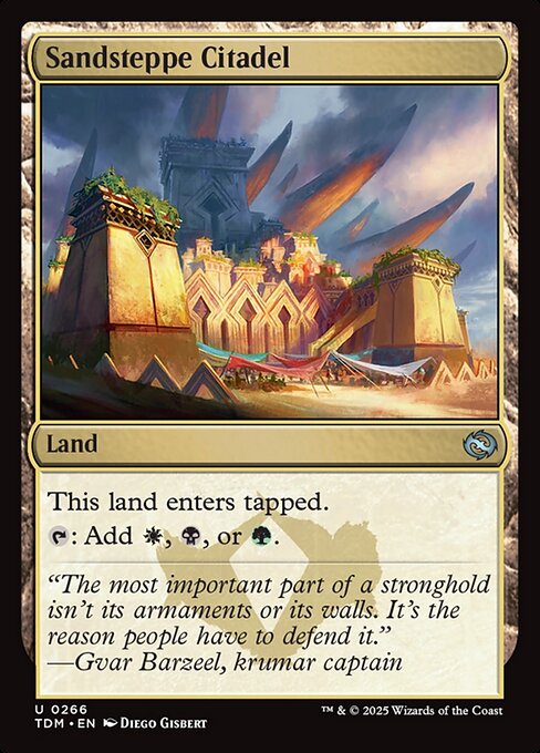 MTG Sandsteppe Citadel TDM 266 Regular Nonfoil