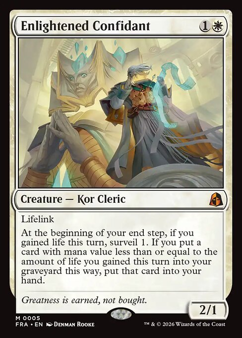 MTG Enlightened Confidant FRA 005 Standard Nonfoil front