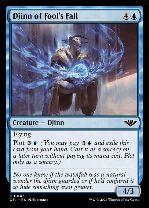 MTG Djinn of Fool's Fall OTJ 043 Regular Foil