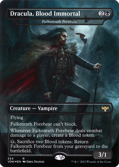 MTG Falkenrath Forebear VOW 334 Dracula Series Foil front