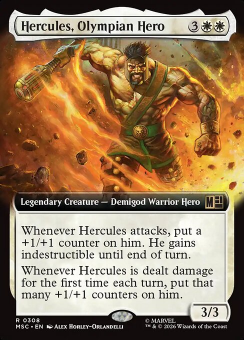 MTG Hercules, Olympian Hero MSC 308 Extended Art Nonfoil