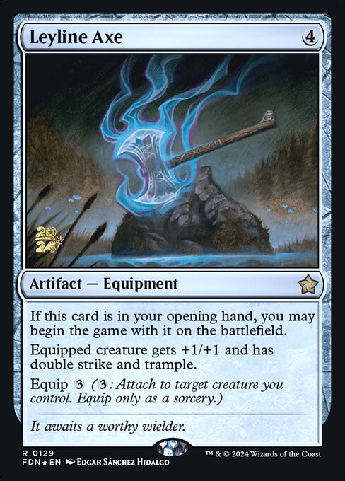 MTG Leyline Axe PFDN 129s Prerelease Foil
