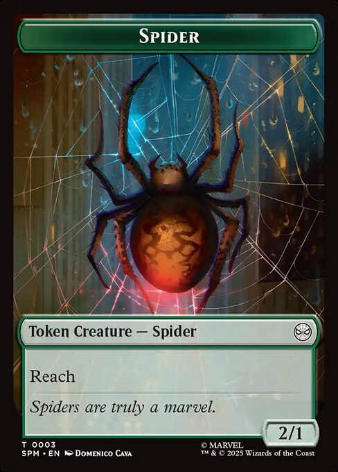 MTG Spider Token SPM 003 Token Foil